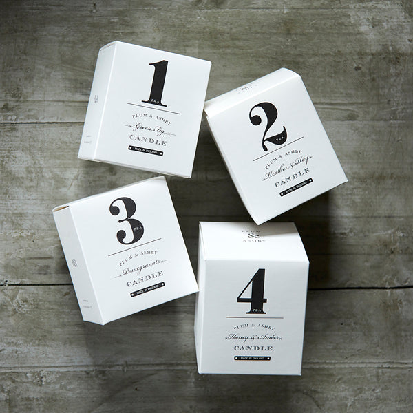 Our numbered candle collection