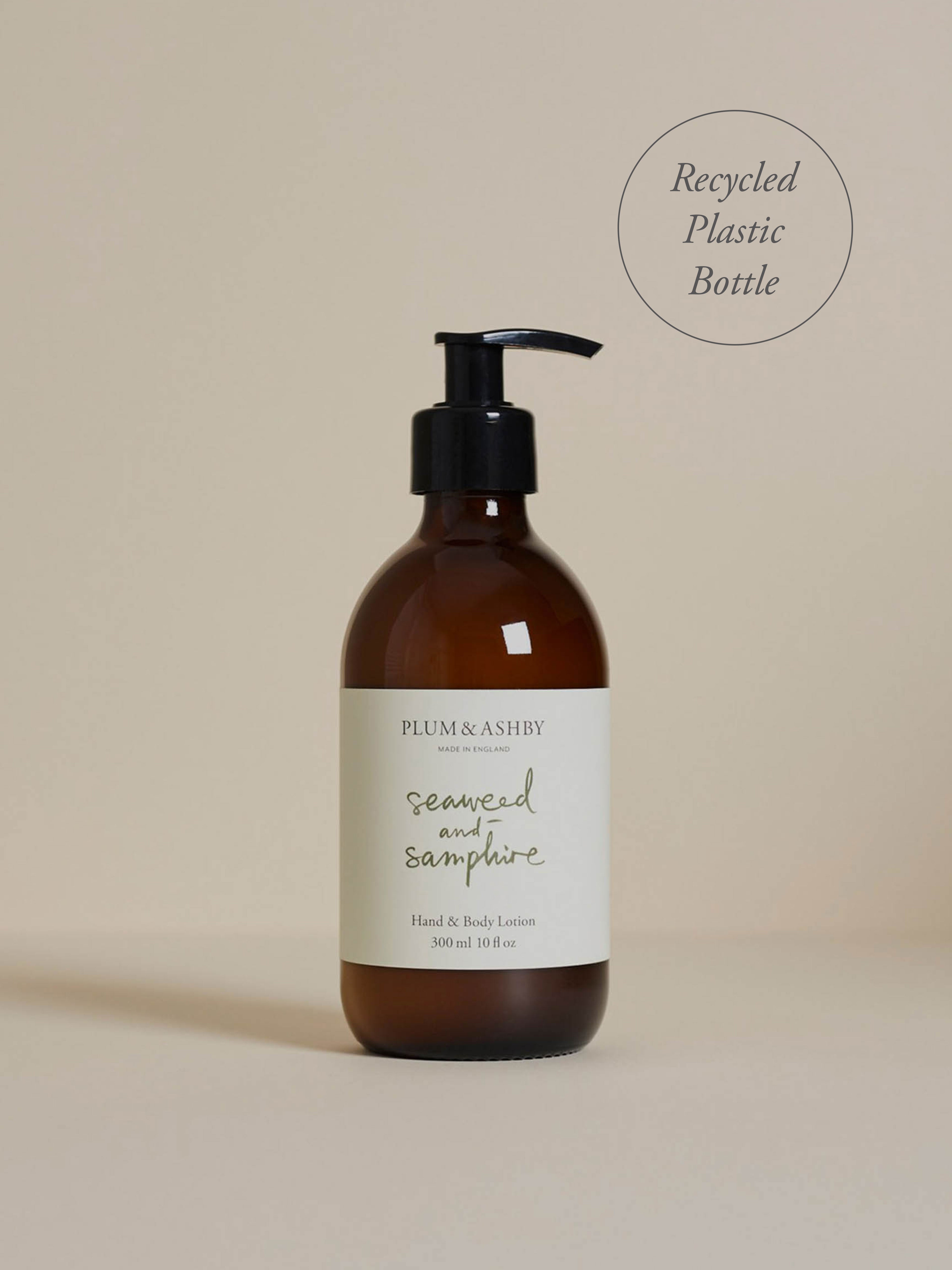 Seaweed & Samphire Hand & Body Lotion (Recycled Plastic Bottle) Plum