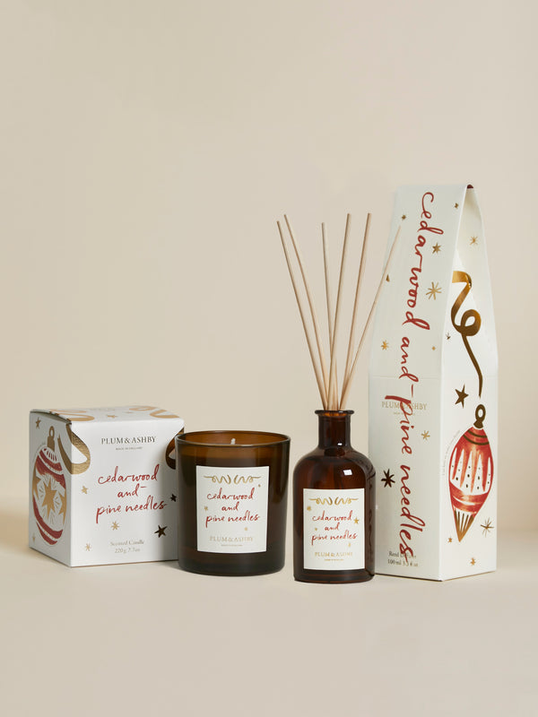 Cedarwood & Pine Needles Candle & Diffuser Set