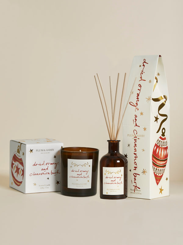 Dried Orange & Cinnamon Bark Candle & Diffuser Set