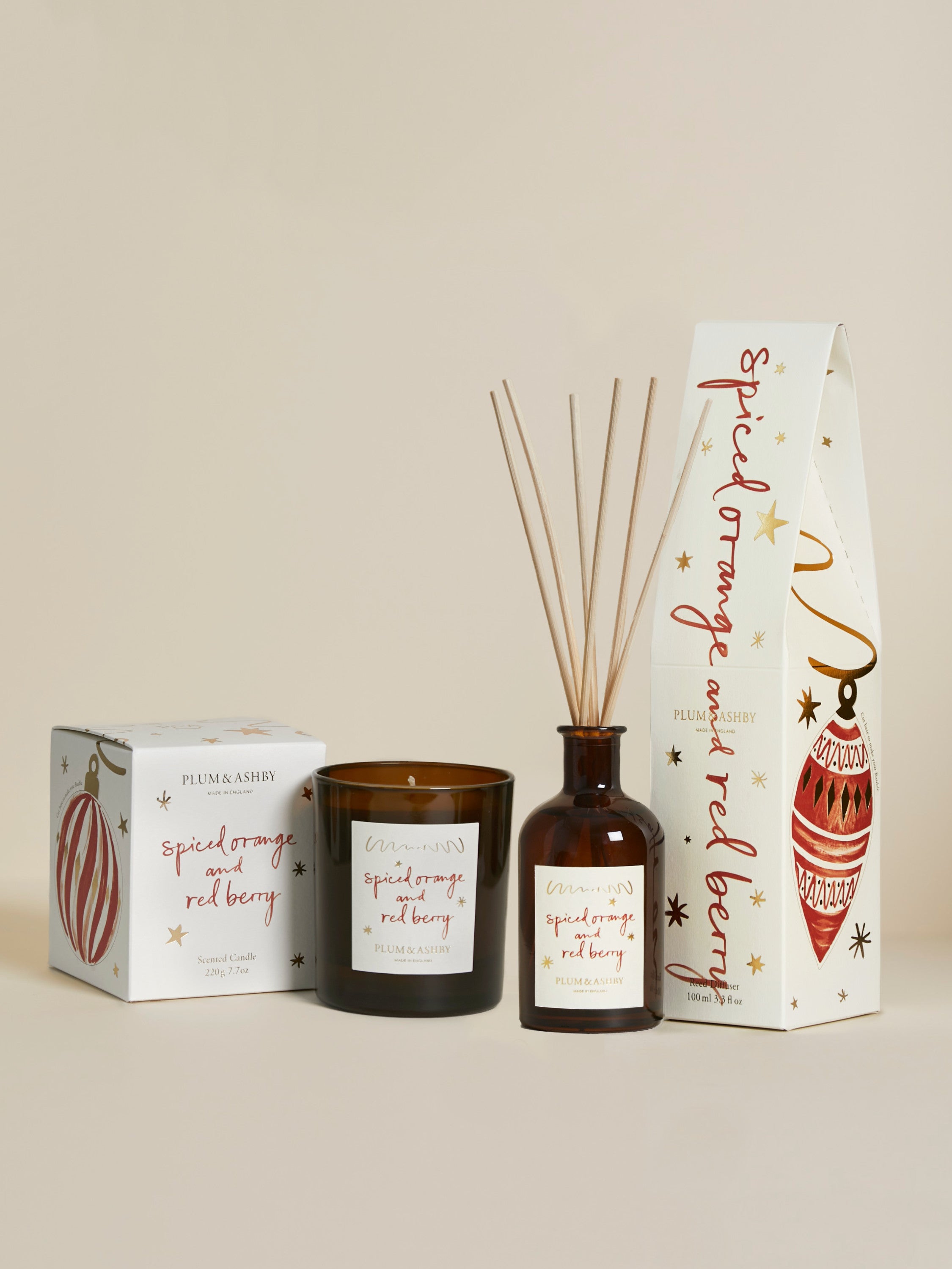 Spiced Orange & Red Berry Candle & Diffuser Set – Plum & Ashby