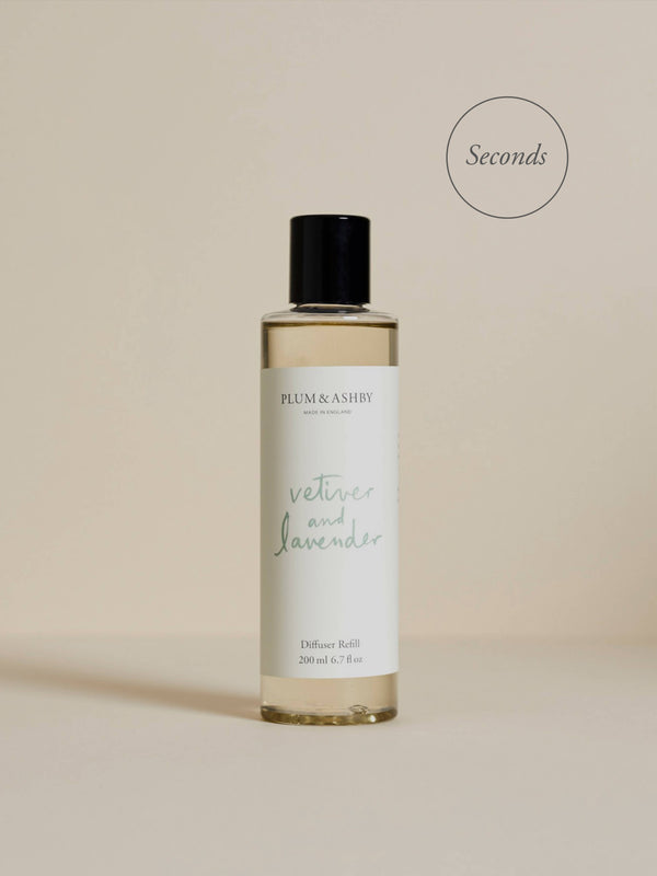 Vetiver & Lavender Diffuser Refill & Reeds (200ml) - Seconds