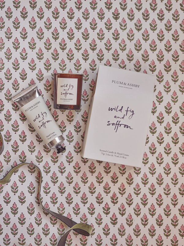 Wild Fig & Saffron Votive & Hand Cream Duo Set