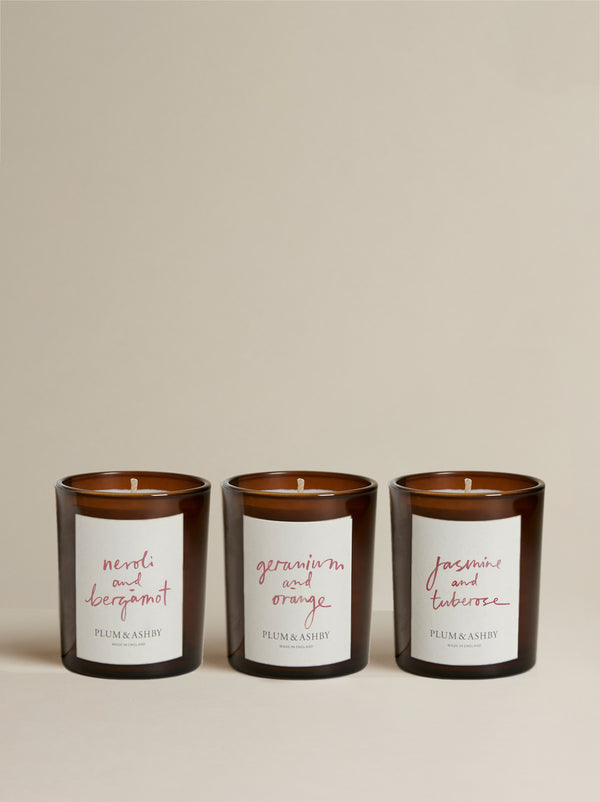 Floral Votive Trio Set
