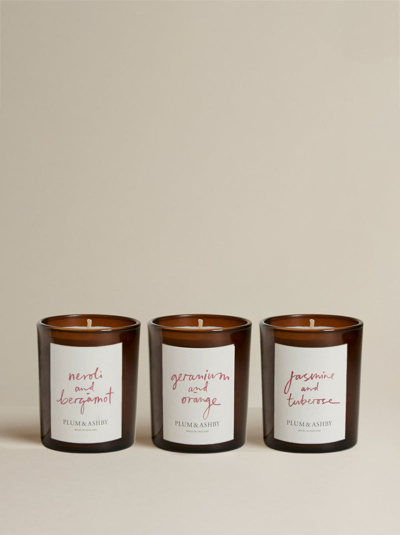 Floral Votive Trio Set