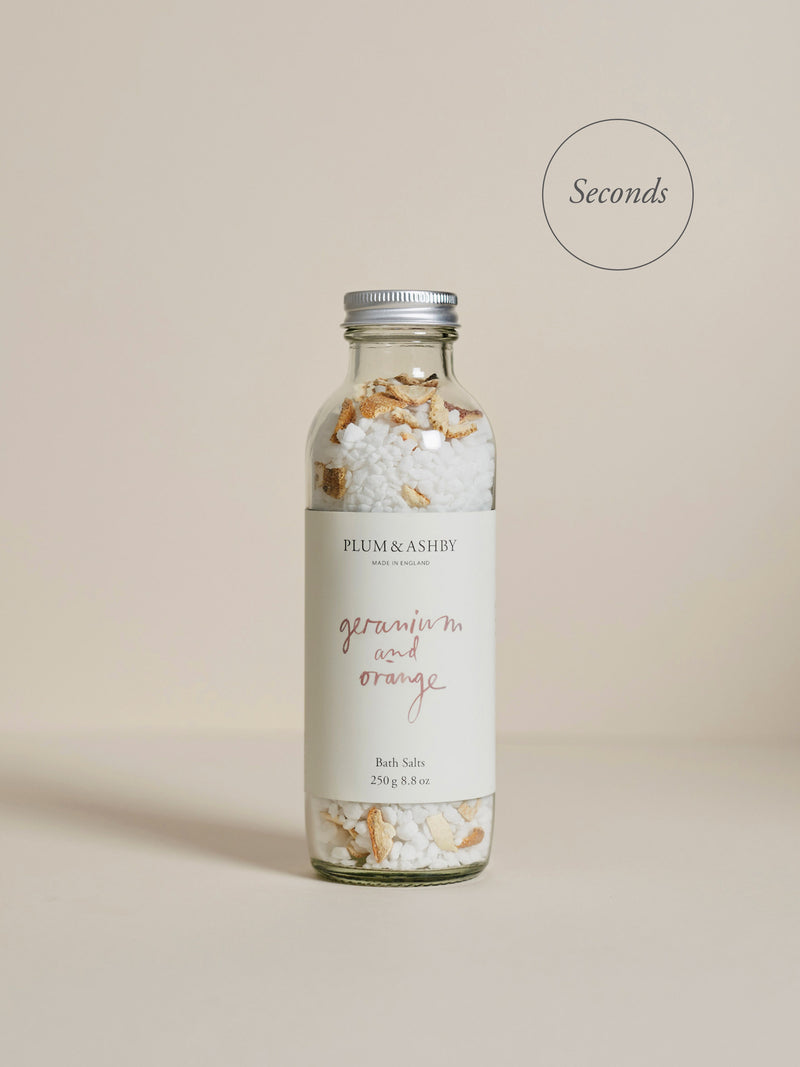 Geranium & Sweet Orange Bath Salts 250g (Seconds)